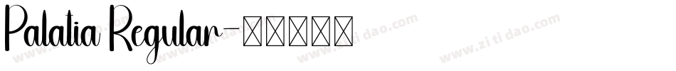Palatia Regular字体转换